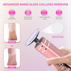 2 in 1 Electric Foot Callus Remover,9 Adjustable Speeds Rechargeable Electric Dead Skin Sander Pedicure Tools with Sandpaper Disk and Nail Drill Bits,Grinding Heads for Women&Men