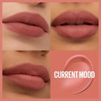 MAYBELLINE Super Stay Teddy Lip Tint, Long Lasting Matte Lipstick For Up To 12HR Wear, Current Mood, 1 Count