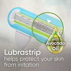 Gillette Venus Platinum Extra Smooth Metal Handle Women's Razor Handle + 4 Blade Refills, Pivoting Head and Ribbon of Moisture