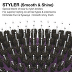 Olivia Garden Recycled Plastic Styler (Smooth & Shine) - Purple