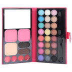 Cosmetic Make up Palette Set Kit, 24 Colors Eyeshadow/Lip Glosses/Eyebrow Powder/Blushers/Pressed Powder/Mirror/Brushes, All-in-One Makeup Gift Set for Teens Girls Beginners Pros