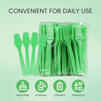 PANA Cosmetic Make Up Disposable Plastic 2.5" Spatulas Skin Care Facial Cream Mask Spatula (APPLE GREEN - 200 Pcs Box)