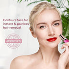 Facial Hair Removal for Women | Electric Razor Device Small Mustache Dermaplaning Remover Tools Tweezers Epilator Trimmer Face Dermaplane Shavers Beauty Gadgets Set Accessories by VISOFO (Rubellite)