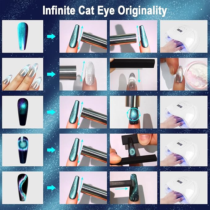 Allstarry 3pcs nail magnet tool