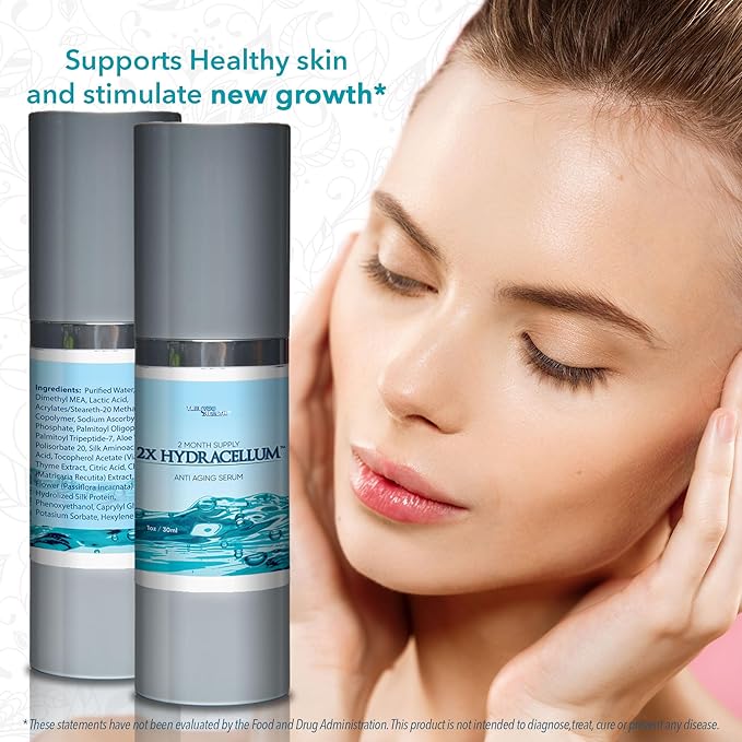 2x Hydracellum Serum - Hydrating Anti Aging Eye Serum - 2 Month Supply - Infused Vitamin C Serum with Alpha Hydroxy Acid to Improve Wrinkles, Dark Circles, & Eye Bags - Nourish, Exfoliate, Moisturize