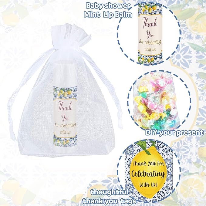 Demissle 50 Pcs Baby Shower Lip (Lemon)
