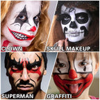 White Face Body Paint Halloween Cosplay Clown Zombie