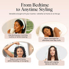 Divi x Kitsch Satin Heatless Hair Curler Set - Heatless Curls Overnight, Hair Rollers for Soft Curls & Frizz-Free Styling, No Heat Curlers To Sleep in, Curling Rod Headband for Overnight Curl- Sage