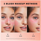 AKARY Soft Liquid Blush Makeup Lightweight, Velvet Beauty Tender Powder