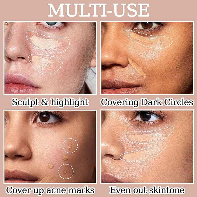 6 Colors Correcting Concealer Palette,Colors Corrector Palette,Moisturizing Full