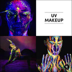 UV 12-Color Palette - Water-Activated Neon Glow Makeup