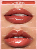 SHEGLAM Glaze Daze Lip Gloss Shiny Tinted Lip Gloss High Gloss Finish Plumping Lip Care Nourishing Not Easy to Fade Liquid Lip Cosmetics-Apple Spice