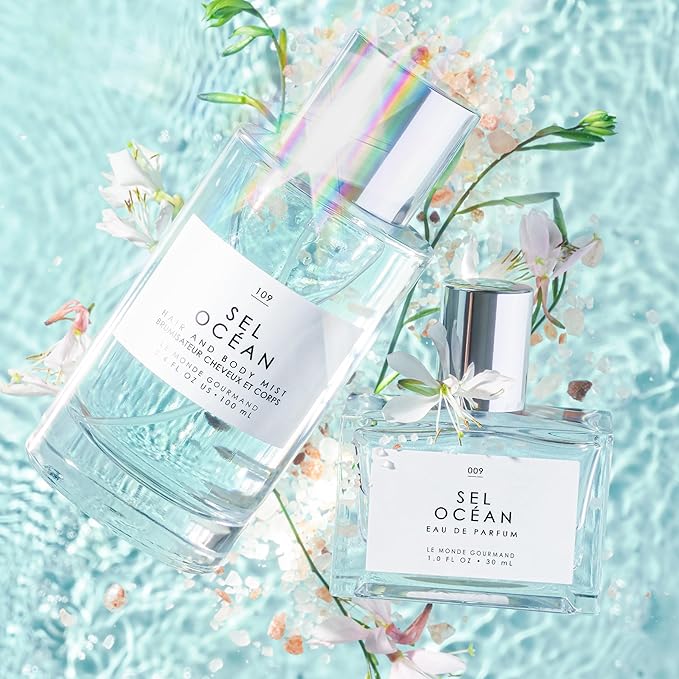 Le Monde Gourmand Sel Océan Hair & Body Mist - 3.4oz (100ml) - Honeysuckle, Muguet and Pink Sea Salt Fragrance Notes