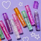 Expressions 12pc Roll On Lip Gloss Set with Carrying Case, 12-Piece Glossy Lip Makeup - Assorted Fruity Flavors, Non Toxic, Kid Friendly, Party Gift, Best Friends