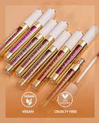 MAKI YIKA Red Lipstick for Women Metallic Lipsticks Glitter Long Lasting Lipstick No Smudge No Transfer Liquid Lip Gloss (BR03 Be Happy)