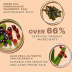 Beauty by Earth Clean Face Wash - USA Made with Organic & Natural Ingredients, Non-Toxic Facial Cleanser