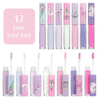 Expressions 14pc Lip Gloss for Girls - Glossy Lip Gloss Tubes | Non Toxic Lip Gloss Set - Unicorn Princess Birthday Party Favors Kids Makeup