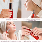 Facial Hair Removal for Women | Electric Razor Device Small Mustache Dermaplaning Remover Tools Tweezers Epilator Trimmer Face Dermaplane Shavers Beauty Gadgets Set Accessories by VISOFO (Rubin)