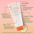 InstaNatural Vitamin C Cleanser Face Wash, Brightens and Reduces Signs of Aging, Fine Lines and Uneven Texture, with Coconut Water and Aloe Vera, 6.7 FL Oz - 3 Pack