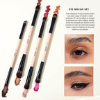 Jessup Makeup Brushes Set with Makeup Sponge, 7pcs Double Sided Makeup Brushes for Foundation Concealer Blush Eyeshadow Contour Bronzer Powder Blending Eyebrow Eyeliner with Gift Box, T506