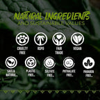 Viori Tea Tree Mint Essential Oil Shampoo Bar Made with Rice Water - Handcrafted All Natural Shampoo Bars - Sulfate Free