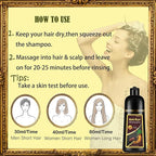 Dark Coffee Hair Dye Shampoo 3 in 1 for Gray Hair Coverage - Instant Shampoo Para Pintar el Cabello for Women Men, Herbal Brown Hair Color Shampoo Easy to Use & Long Lasting Champu Para Canas 16.90 oz