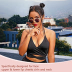 Facial Hair Remover for Women - as Seen on TV Painless Face Shaver - Electric Hair Removal Device for Face Lips Peach Fuzz with Light (Rose Gold)