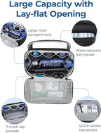 BAGSMART Toiletry Bag for Men, Wide Opening Travel Bag for Toiletries, Dopp Kit Water Resistant Shaving Hygiene Bag for Bathroom Shower, Toiletries Accessories,Travel Essentials-Gray