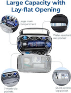 BAGSMART Toiletry Bag for Men, Wide Opening Travel Bag for Toiletries, Dopp Kit Water Resistant Shaving Hygiene Bag for Bathroom Shower, Toiletries Accessories,Travel Essentials-Black