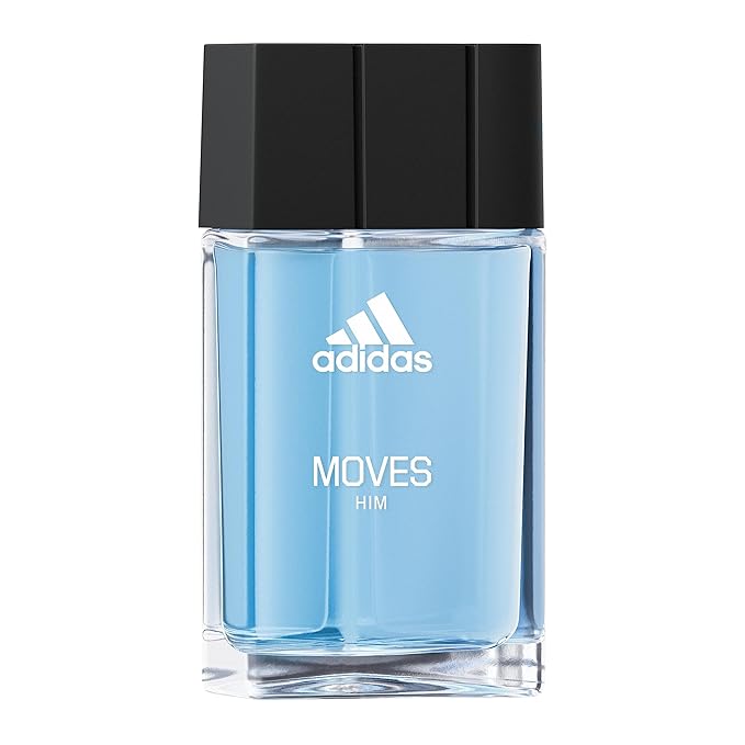 adidas Moves for Men Eau de Toilette Spray 1.6 Fl OZ & Moves for Him Body Fragrance for Men, 2.5 fl oz, Liquid, Grapefruit