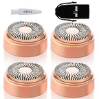 Replacement Heads for Finishing Touch Flawless Facial Hair Remover Device for Women, Replacement Blades for Flawless Replacement Heads Gen 2, 18k Gold with Gurelax Flannel Bag (4)
