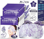 30 Packs Lavender Steam Eye Mask - Heated Eye Mask for Dark Circles and Puffiness Warm Eye Mask for Dry Eye Mask Relief Eye Fatigue Headache Hot Sleep Eye Mask for Disposable Moist Heat Eye Compress