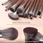 DUcare Professional Makeup Brush Set 22Pcs with Travel Case Synthetic Kabuki Foundation Brush, Face Powder Brush, Blush Brush, Concealer Brush, Eyeshadow Brushes