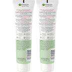 Garnier SkinActive Green Labs Hyalu-Melon Smoothing Milky Washable Cleanser with Hyaluronic Acid + Watermelon for Dehydrated Skin, Fine Lines, 2 Count (Packaging May Vary)
