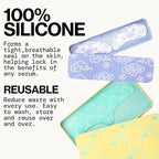 Pacifica Reusable Mask – Under Eye Mask Silicone Face Mask for Fine Lines & Dark Circles, Pair with Serum, Storage Tin Included, Vegan & Cruelty-Free, 2 Pieces