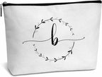 Monogram makeup bag letter toiletry