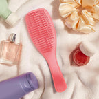 Tangle Teezer Ultimate Detangler Curly Hair Brush, Dry & Wet Hairbrush, Reduces Frizz & Breakage, for 3C to 4C Curly Hair Types, Coral Pink