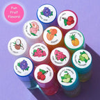 Expressions girl 12pc Roll On Lip Gloss Set with Carrying Case, Glossy Lip Make-up for Kids and Teens - Fruity Flavors, Non Toxic, Kid Friendly, Party Gift, Best Friends