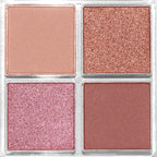 Palladio Eyeshadow Quads, Velvety Pigmented Blendable Matte, Metallic & Shimmer Finishes, Creamy Formula, Four Way Quad Eye Shadow Palette, Talc-Free (Gossip Girl)