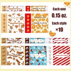 50 Pcs Christmas Lip Balms Gifts Bulk Cane Hot Cocoa Cookie Cinnamon Gingerbread 5 Assorted Flavor Holiday Party Treat Goodie Bags Stuffers Small Gifts for Friends Neighbors Colleagues