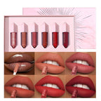 6PCS Diamond Lip Gloss Set, Matte & Pearlescent Finish, Long-Lasting Hydrating Lipstick, Non-Sticky, High-Pigment Formula for All-Day Wear, Shimmer & Velvet Effect (Diamond B, 1)