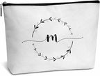 Monogram makeup bag letter toiletry