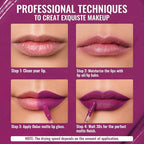 Oulac Matte Liquid Purple Lipstick for Women, Dark Violet Long Lasting Lipstick, Waterproof Lip Stain, No Transfer, Creamy High Pigmented Formula with Vitamin E, Vegan & Cruelty-Free M15