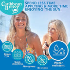 Caribbean Breeze Sunscreen Spray SPF 50 Lotion, Mango Scent Lime Fragrance Tanning Sunscreen Spray On Sunscreen with Green Tea & Pomegranate Extracts, 8.5 oz (250 ml)