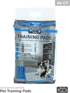 MR30 Murphy & Roxy Pet's Super Absorbent, Six-Layer, Scented Training Pads (30 Pack), Blue