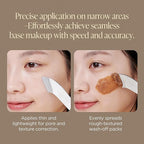 Piccasso 2-Way Makeup Spatula – Professional Foundation & Skin Care Spatula for Face, Dual-Ended Stainless Steel Tool for Precise and Hygienic Application, Includes Leather Case