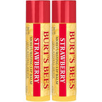 Burt's Bees Lip Balm Mothers Day Gifts for Mom - Strawberry, Lip Moisturizer With Responsibly Sourced Beeswax, Tint-Free, Natural Origin Conditioning Lip Treatment, 2 Tubes, 0.15 oz.