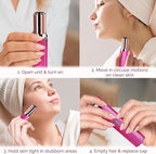 Facial Hair Removal for Women | Electric Razor Device Small Mustache Dermaplaning Remover Tools Tweezers Epilator Trimmer Face Dermaplane Shavers Beauty Gadgets Set Accessories by VISOFO (Rubellite)