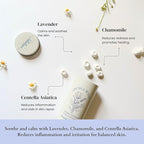 3-in-1 Solid Facial Cleanser, Exfoliator, and Wash-off Mask - Vegan, Cruelty-Free, Plastic-Free, Travel-Friendly, 1 Month Supply (60 Crushable Tablets) in Tin (Calming Beans in Tin)