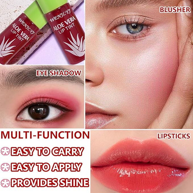 6 Colors Lip Tint Stain Set,Mini Velvet Lip Long